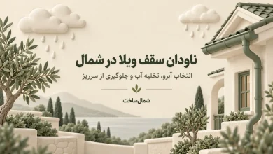 ماکت نئومورفیسم ویلا با آبرو و ناودان و عنوان ناودان سقف ویلا در شمال